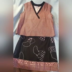 Girls Chiquita size 14/16 sleeveless top & skirt set